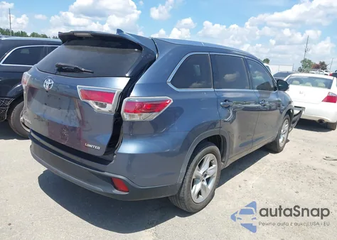 2014 Toyota Highlander Limited V6 z USA, uszkodzony, nr VIN 5TDYKRFH8ES020709